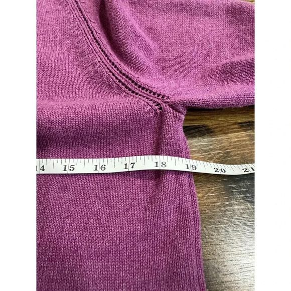 LL Bean Sweater Womens Medium Boat Neck Cotton  Knit Collar Pullover - Picture 6 of 7